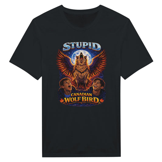 Stupid Canadian Wolf Bird Fantasy T-Shirt | Heated Rivalry-Inspired Heavyweight Tee – heavyweight unisex T-shirt