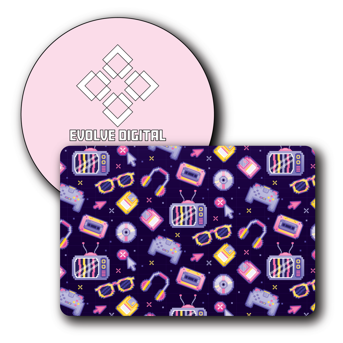 Custom printed mouse pad created from customer-supplied artwork, detail view.