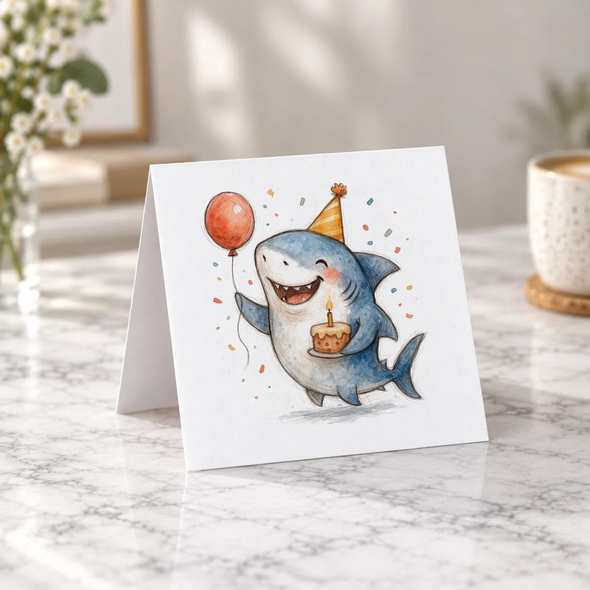 Shark Greeting Card – Tent Fold