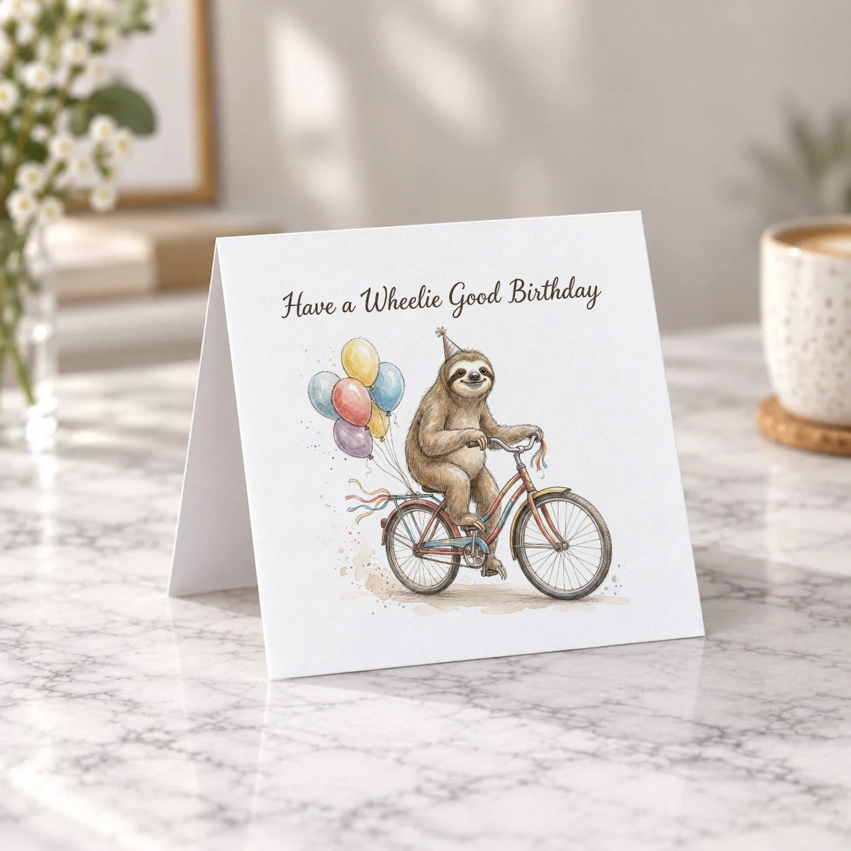 Sloth Greeting Card – Tent Fold