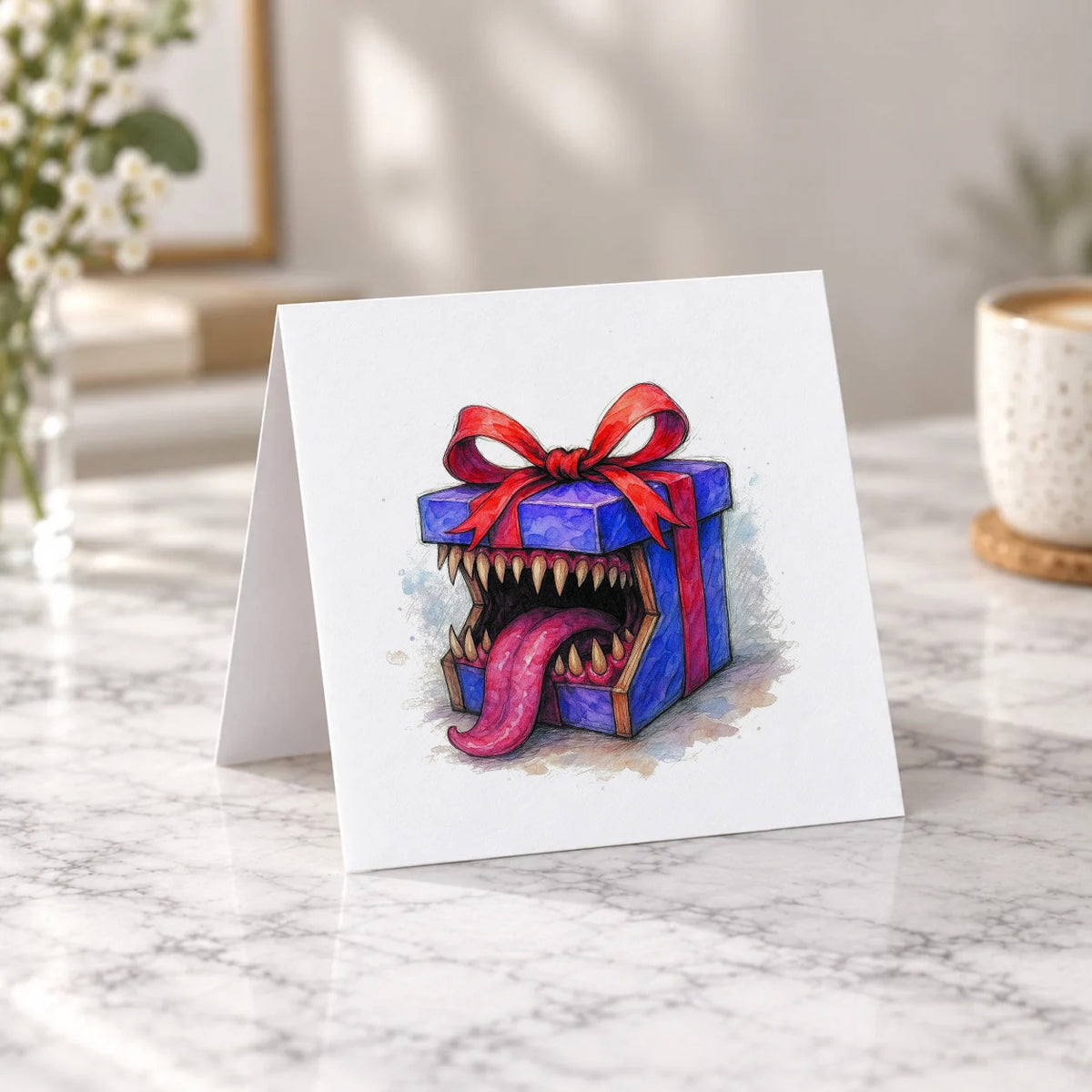 Tabletop Monster Greeting Card – Tent Fold