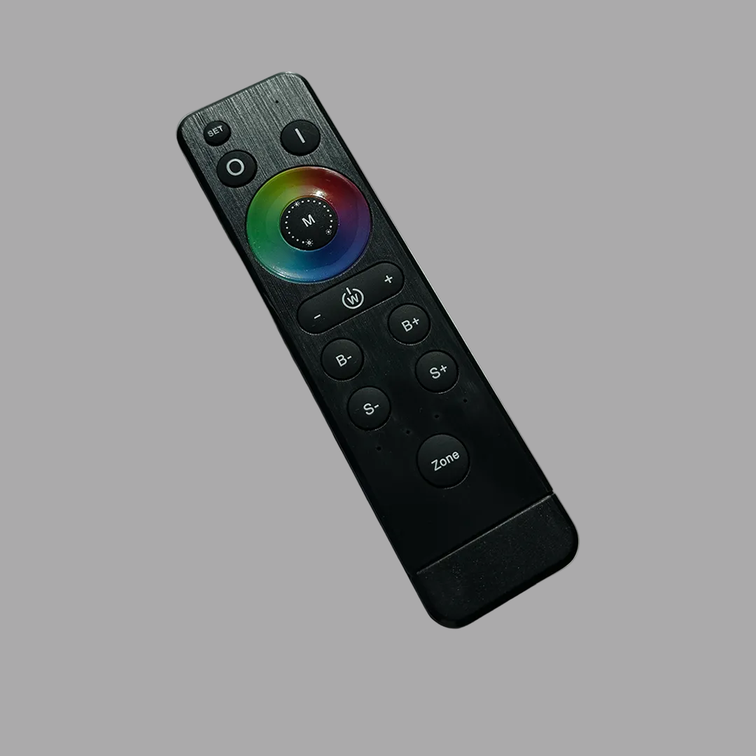 RGB colour-wheel remote supplied with LUMI-EDGE displays
