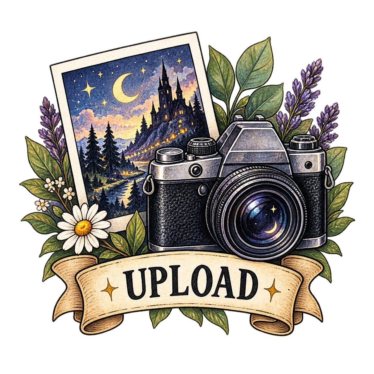 Upload artwork illustration