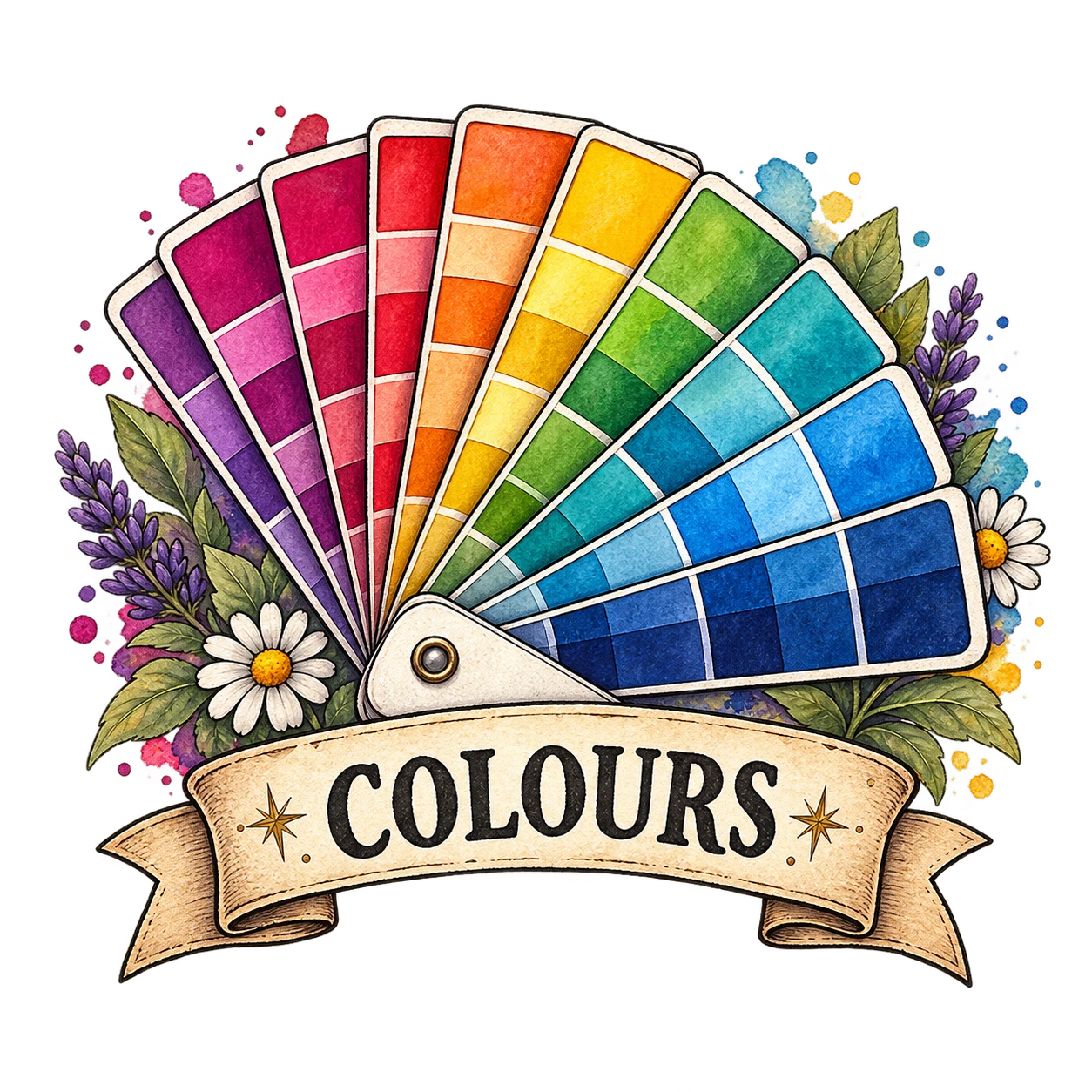 Colour swatches illustration