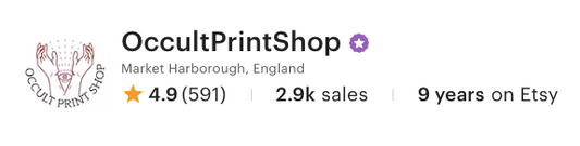 Occult Print Shop Etsy Banner