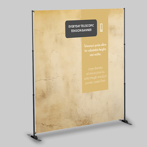 Custom Everyday telescopic tension banner display