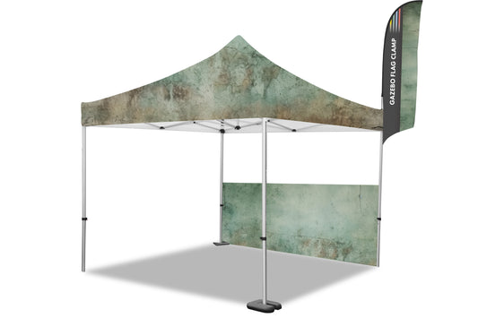 Gazebo flag clamp in use