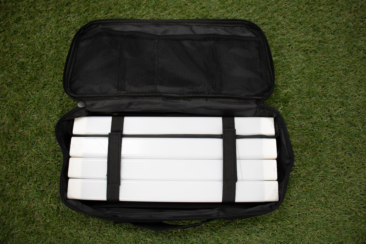 Rechargeable gazebo lighting kit in use