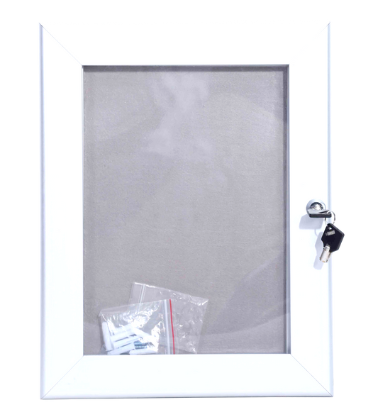 Lockable notice board