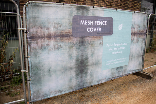 Printed mesh fence cover