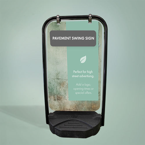 Pavement swing sign