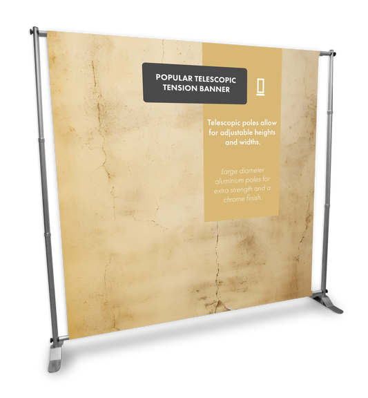 Custom Popular telescopic tension banner display