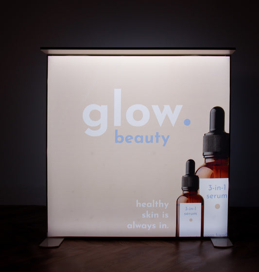 Premium 1 metre LED lightbox counter