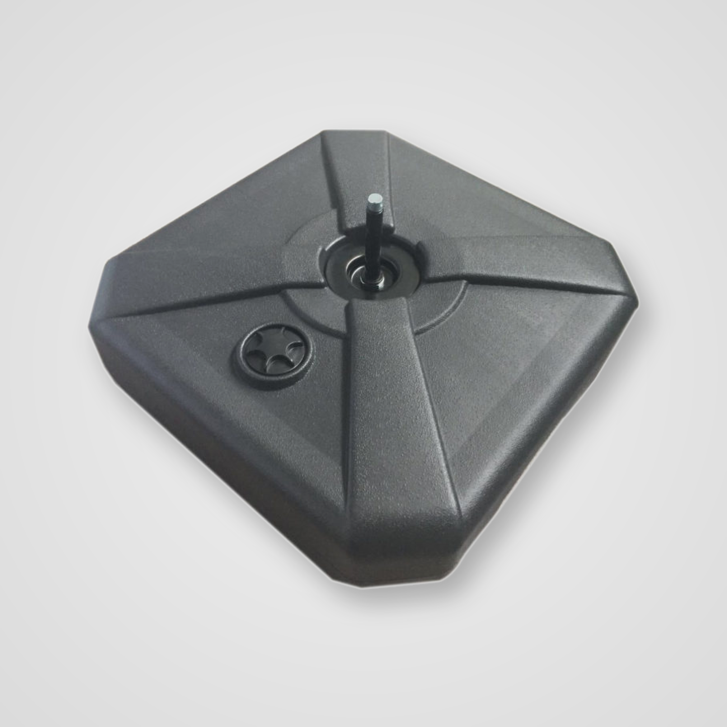 Square 25 litre water-fillable base included with the complete custom flag kit