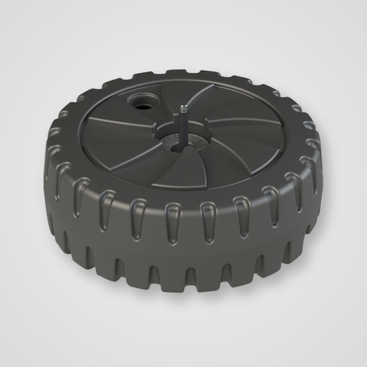Tyre-style 30 litre water-fillable base included with the outdoor custom flag pair