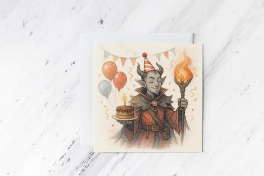 Warlock Birthday Card – DND Greeting for Magic Users – Fantasy TTRPG Birthday – Dungeons and Dragons Gift – Handmade Nerdy Card