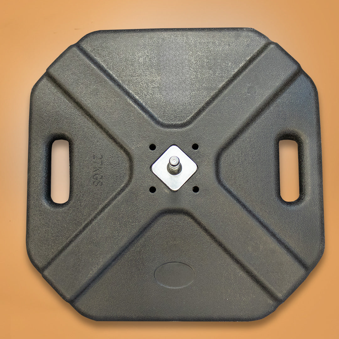 Cement base for portable promotional flags