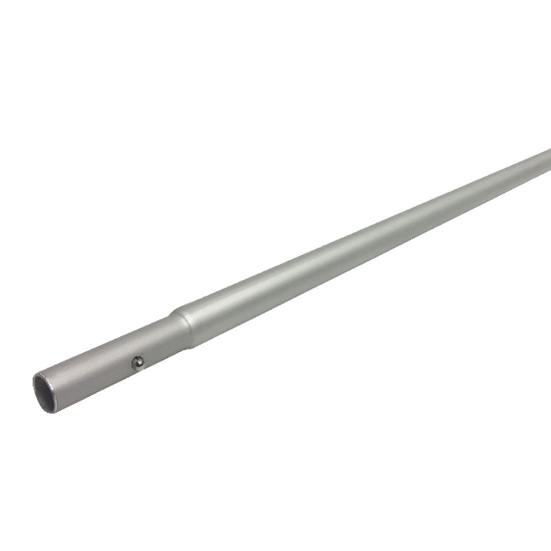 Metal rod with spherical ends on a white background