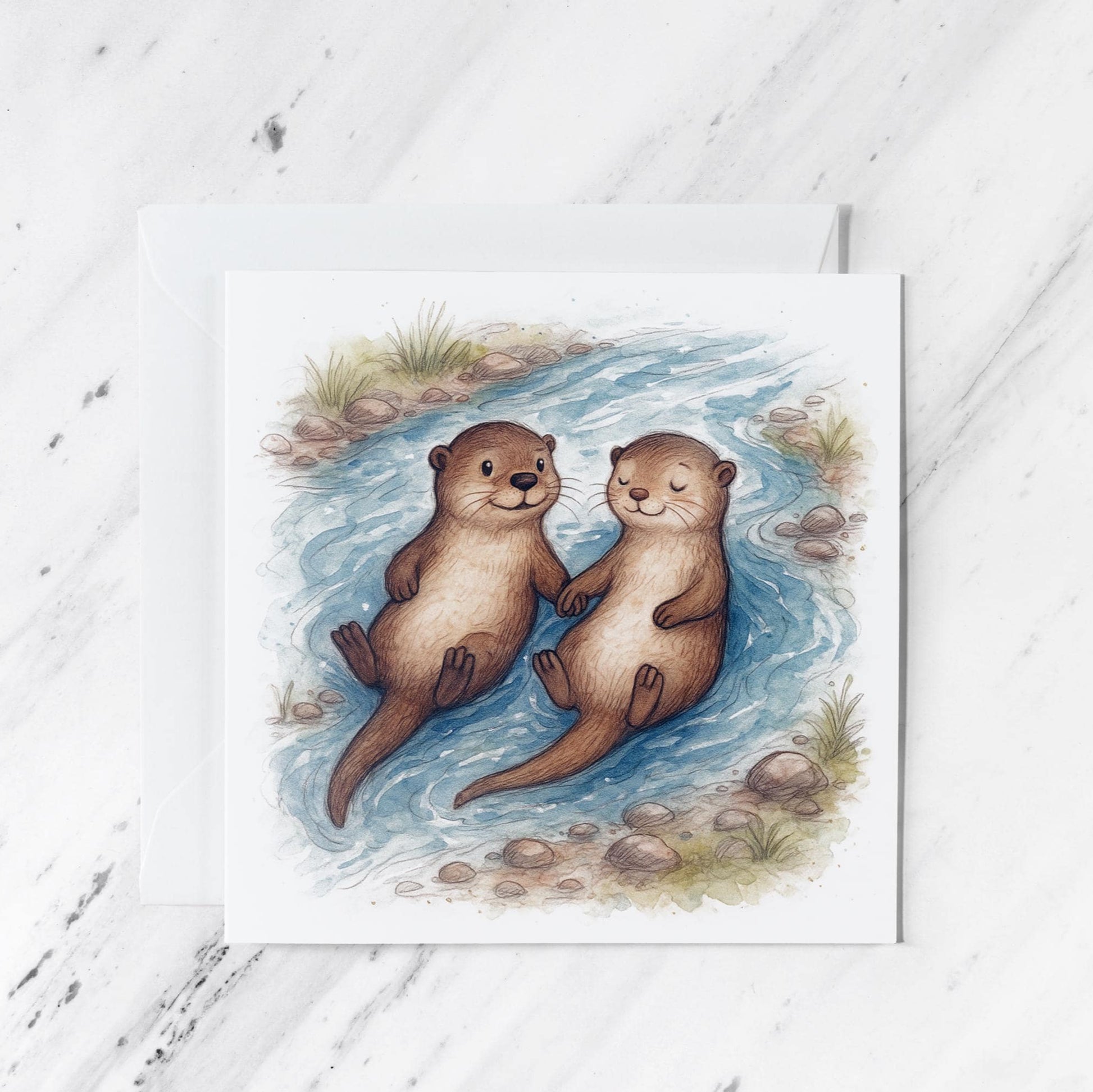 a custom printed greetings card in a 6x6 inch folded style with envelope included. printed at occult print shop. print your custom artwork with us.