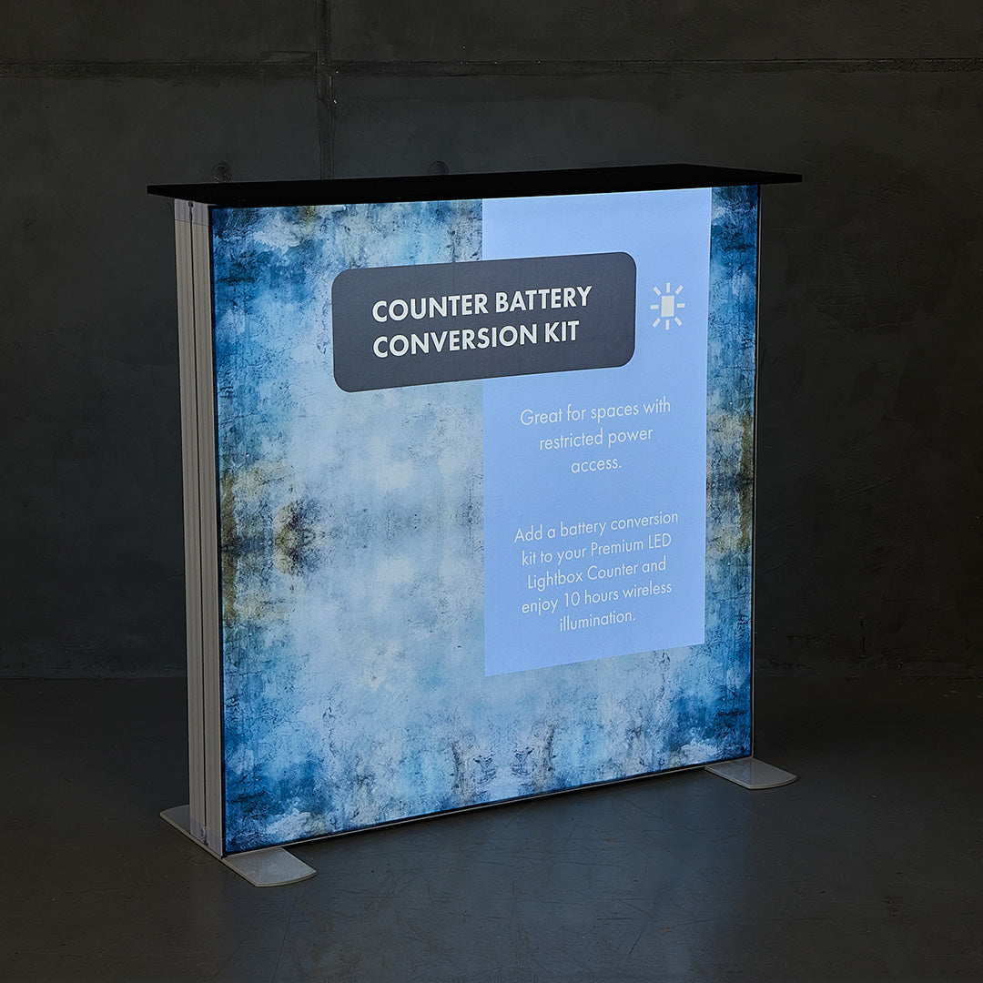 Battery conversion kit for compatible Premium LED Lightbox Counter