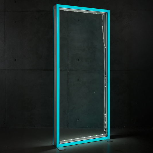 Internal lighting kit installed inside a LUMI-EDGE frame