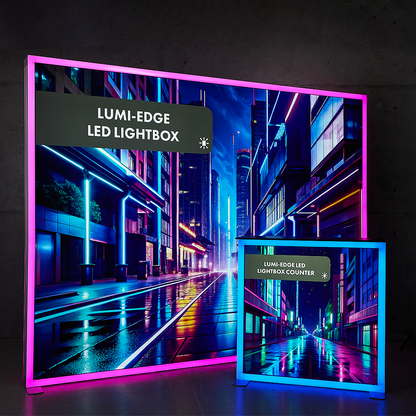 LUMI-EDGE lightbox and illuminated counter shown together
