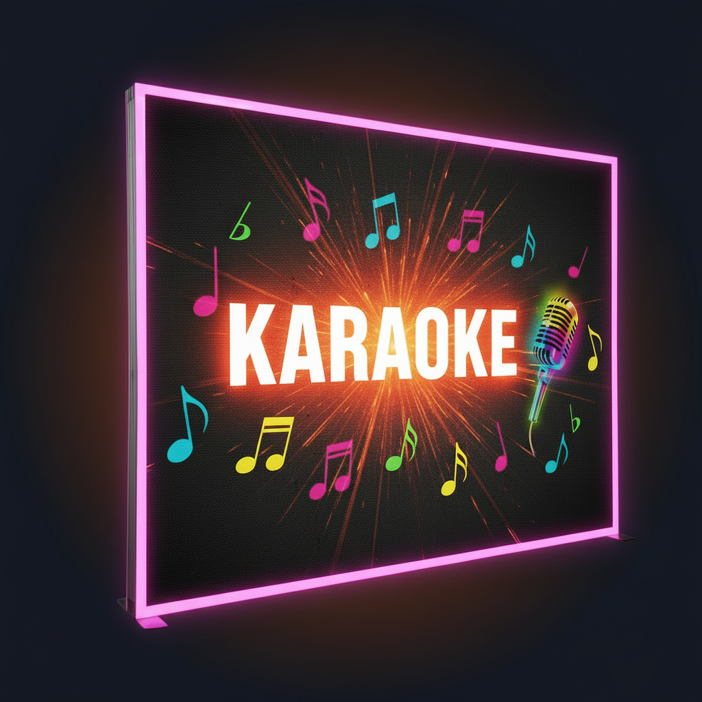 Custom printed display at an event