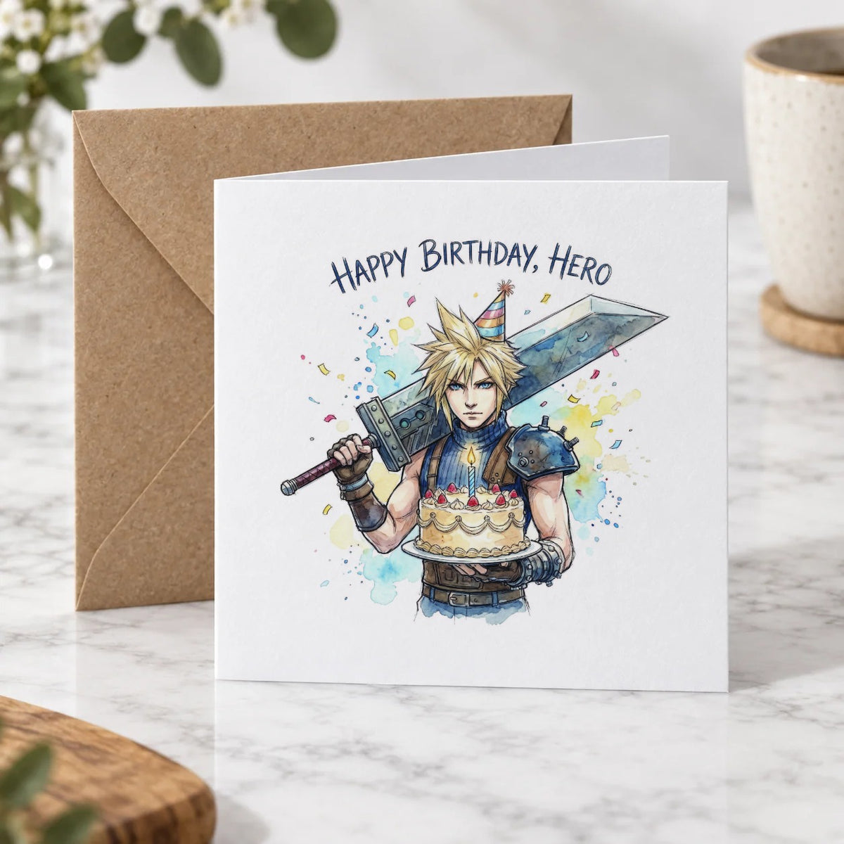 Heroic Fantasy Warrior Greeting Card – Hero
