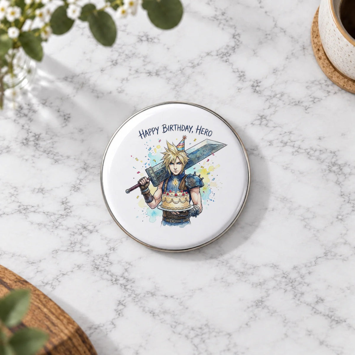Heroic Fantasy Warrior Greeting Card – Badge Large