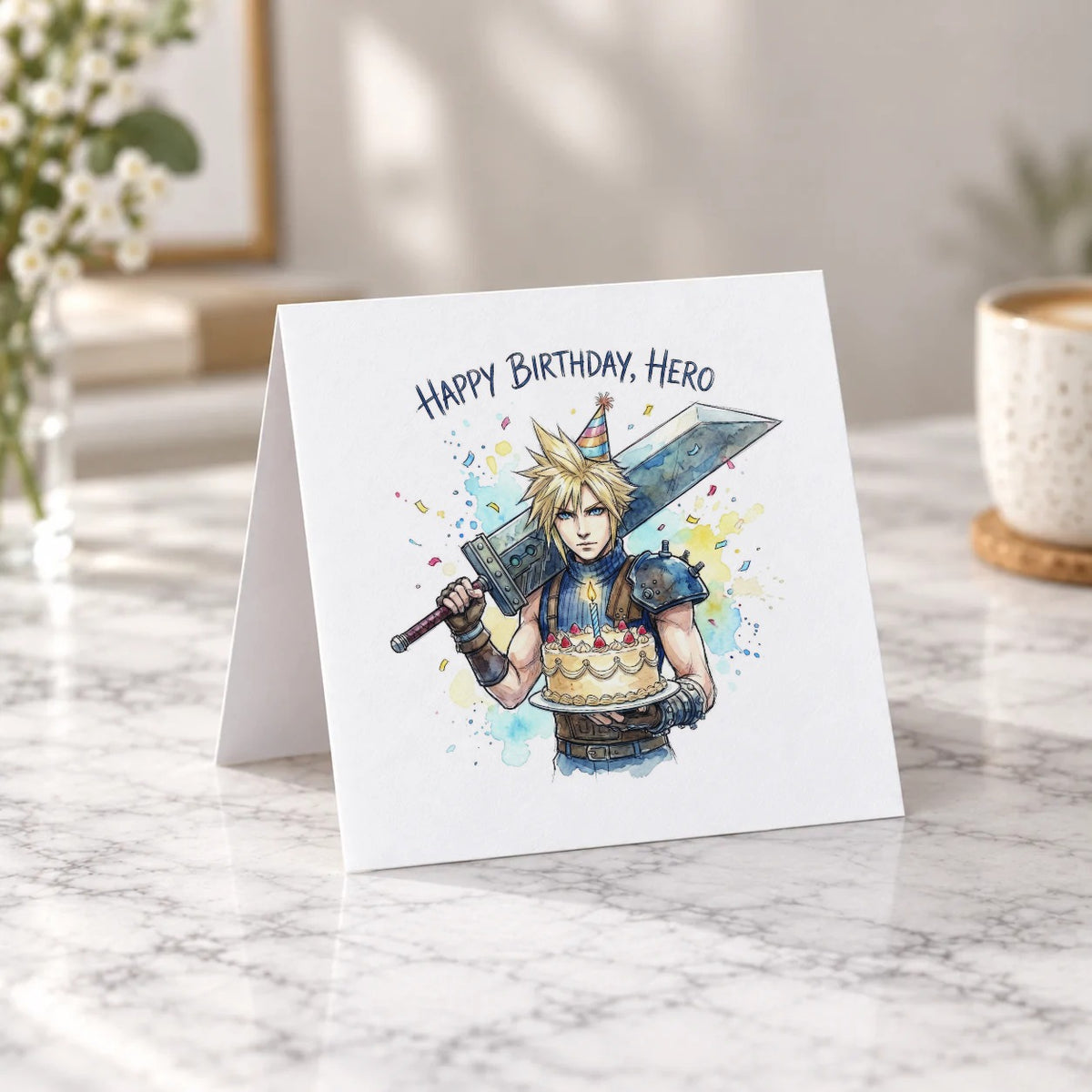 Heroic Fantasy Warrior Greeting Card – Tent Fold