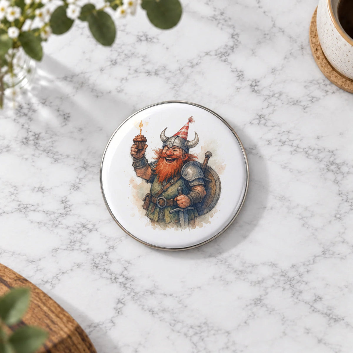 Dwarf Warrior Greeting Card – Badge Large