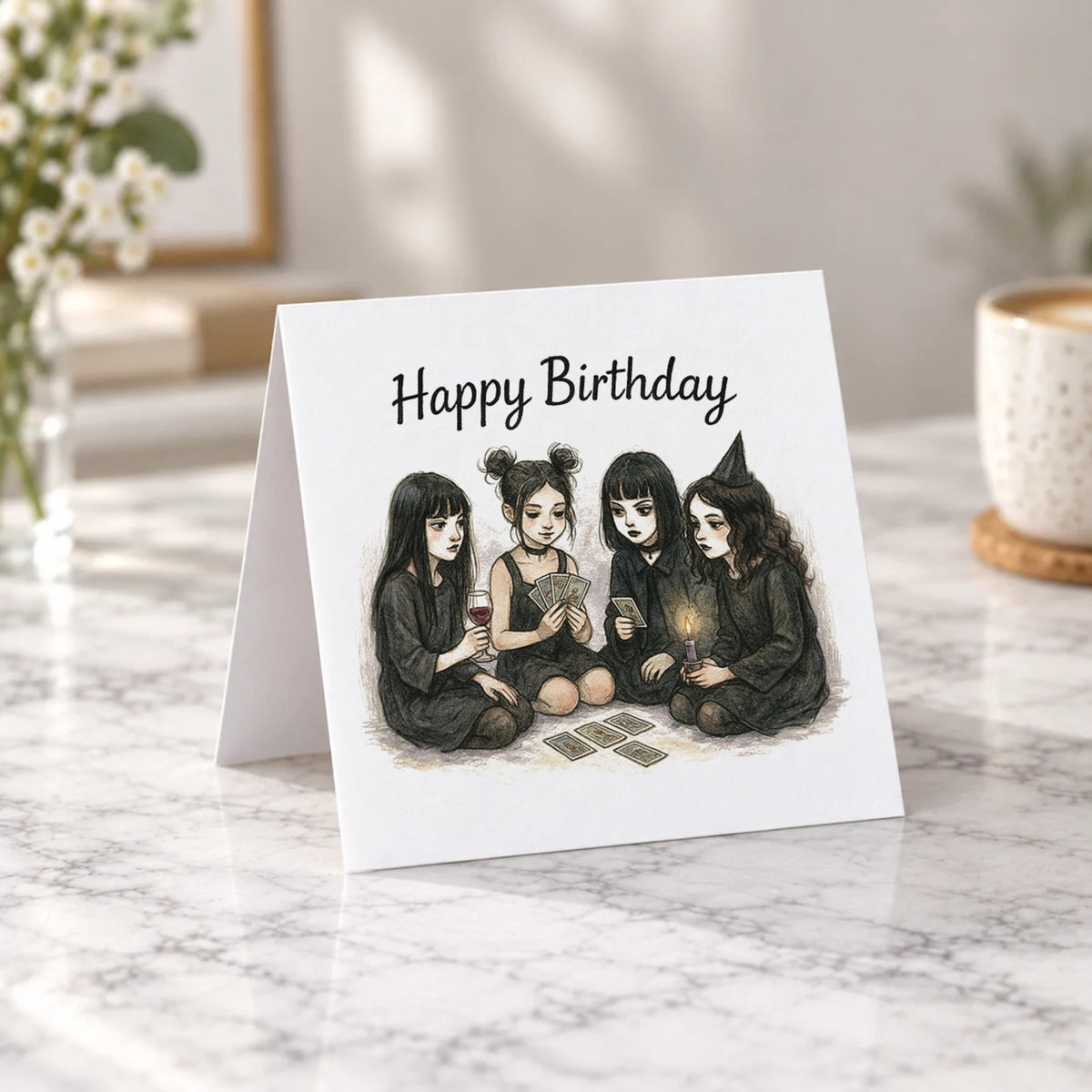 Tarot Coven Greeting Card – Tent Fold