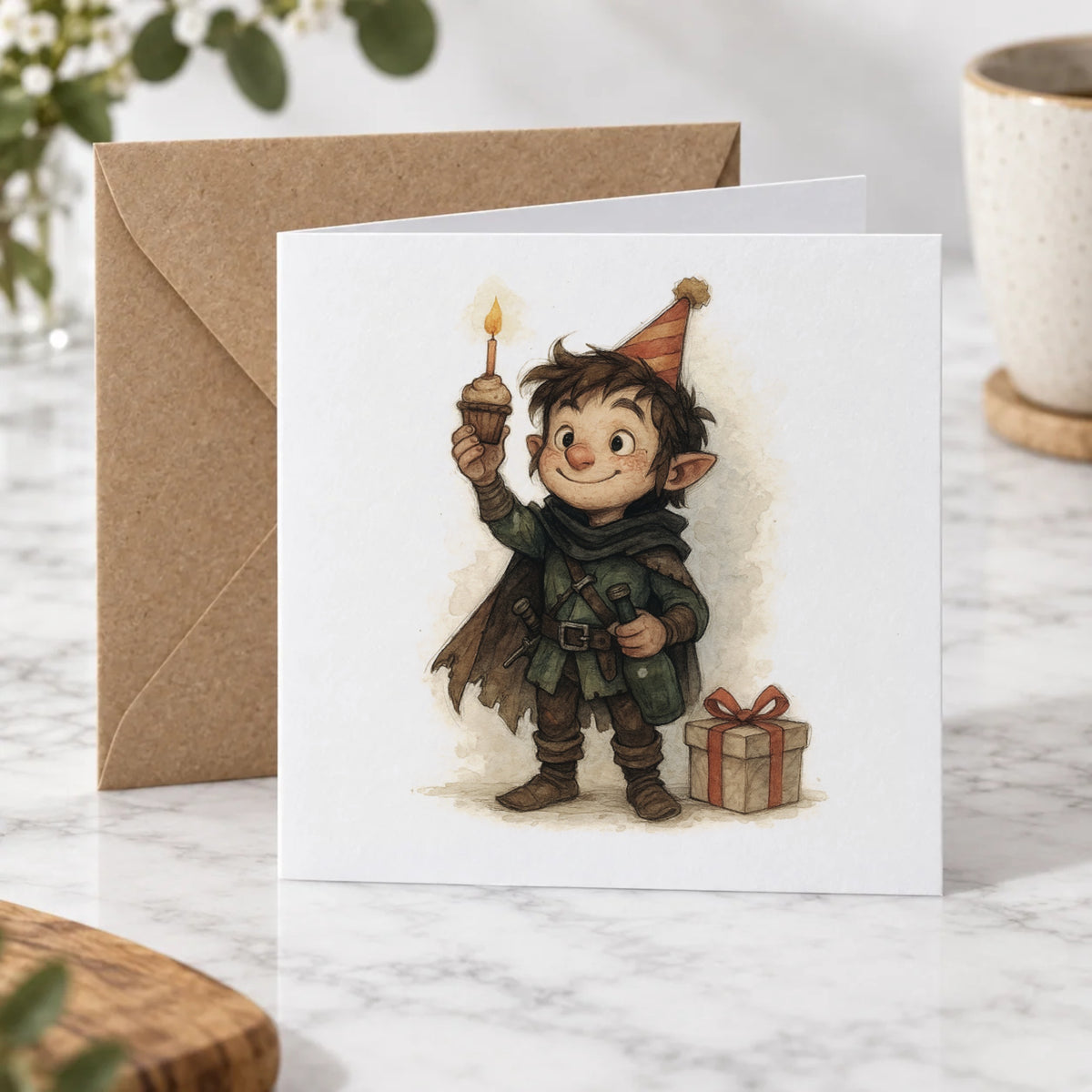 Halfling Rogue Greeting Card – Hero