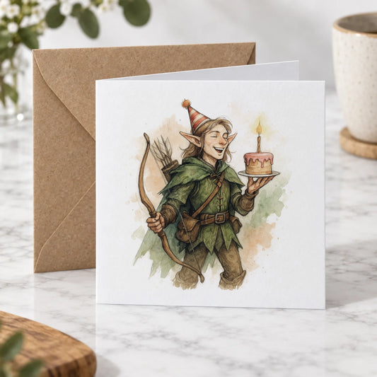 Elf Ranger Greeting Card – Hero