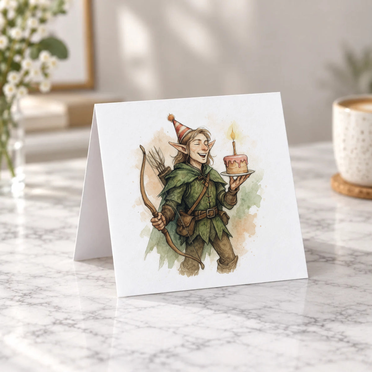 Elf Ranger Greeting Card – Tent Fold