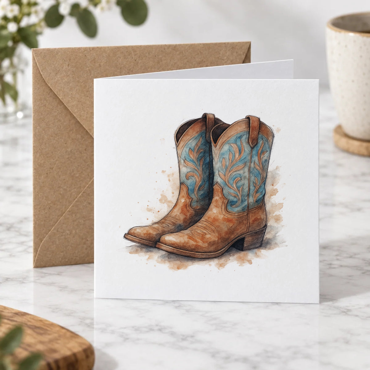 Cowboy Boots Greeting Card – Hero