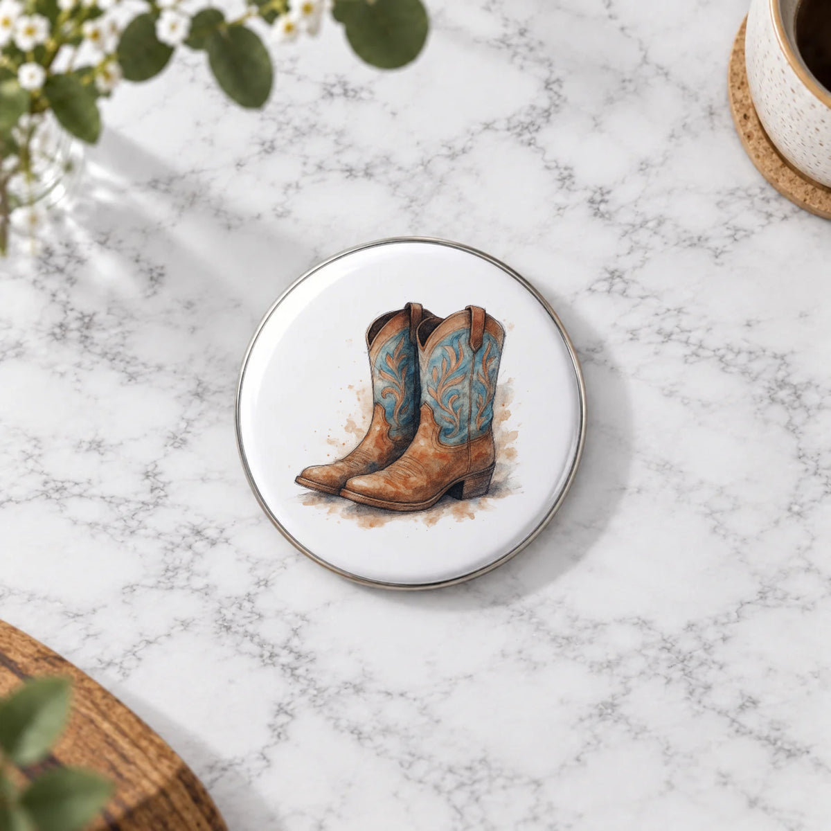 Cowboy Boots Greeting Card – Badge Large