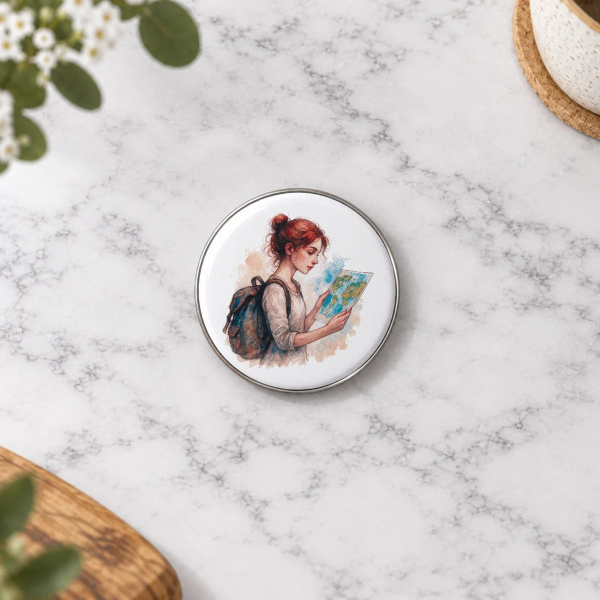 Travel Lover Greeting Card – Badge Small