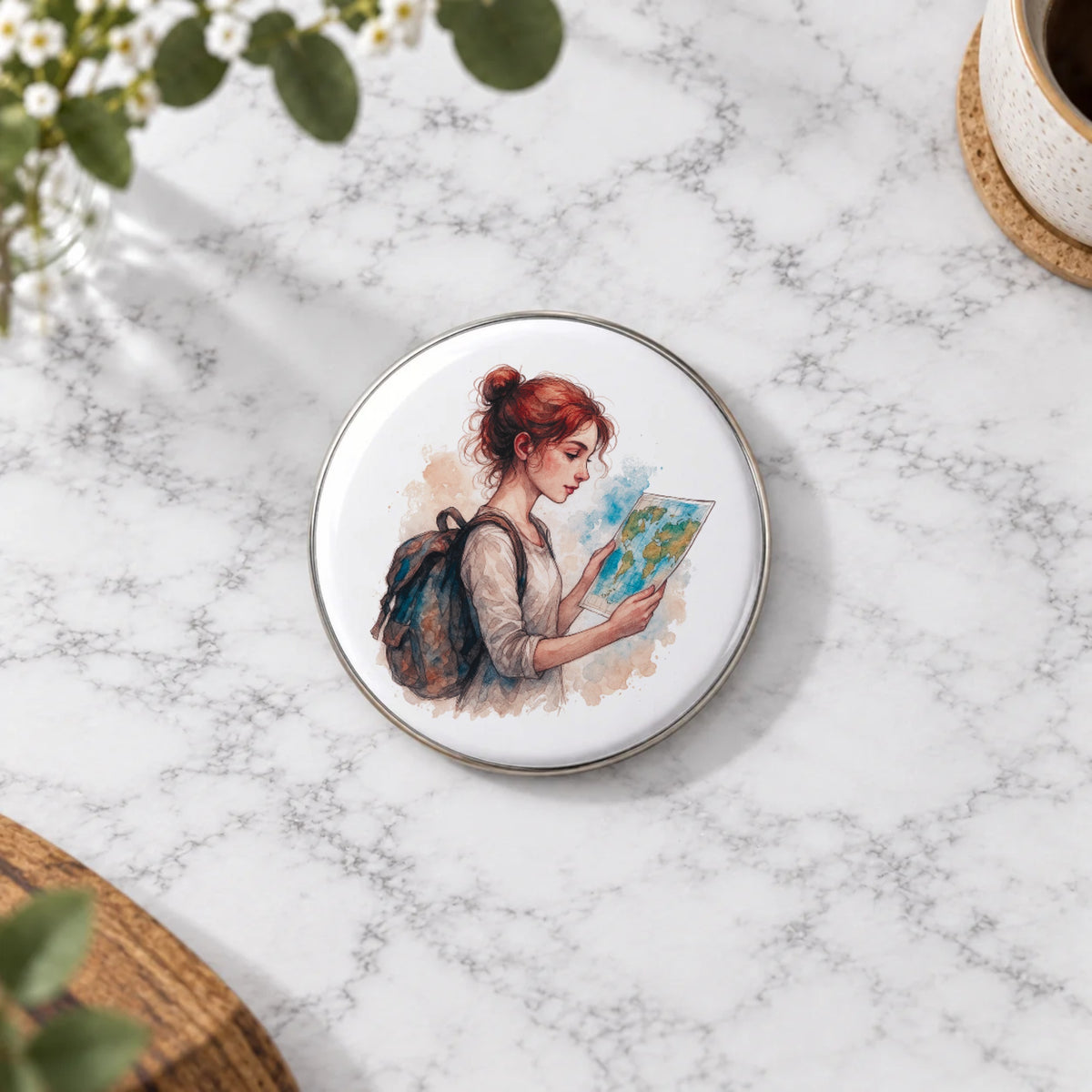 Travel Lover Greeting Card – Badge Large