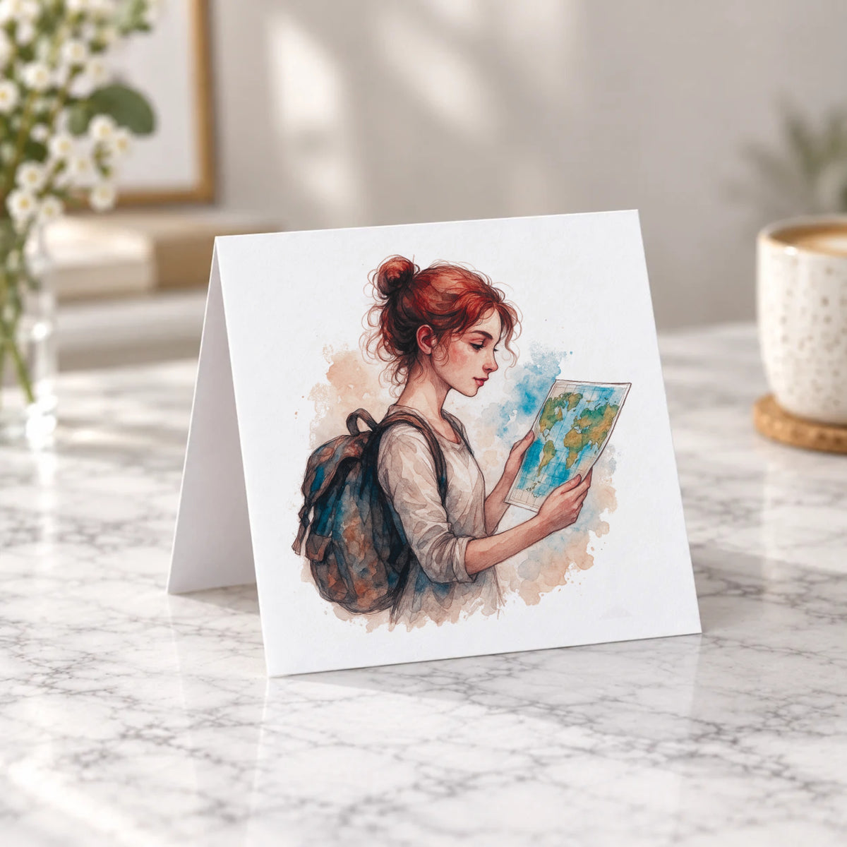 Travel Lover Greeting Card – Tent Fold