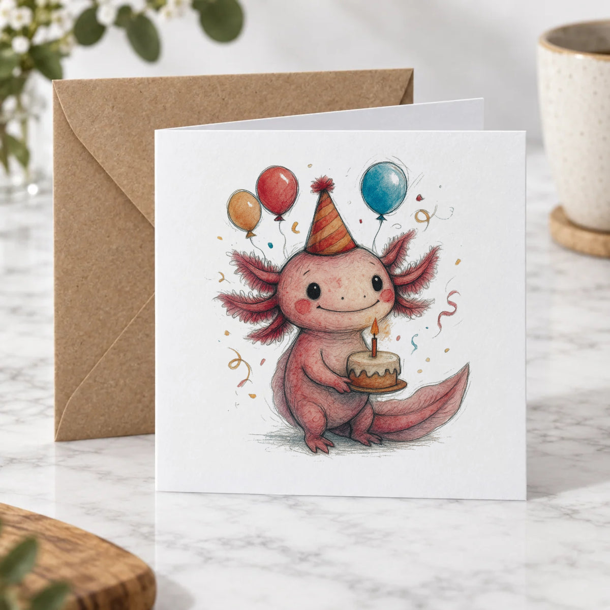 Axolotl Greeting Card – Hero