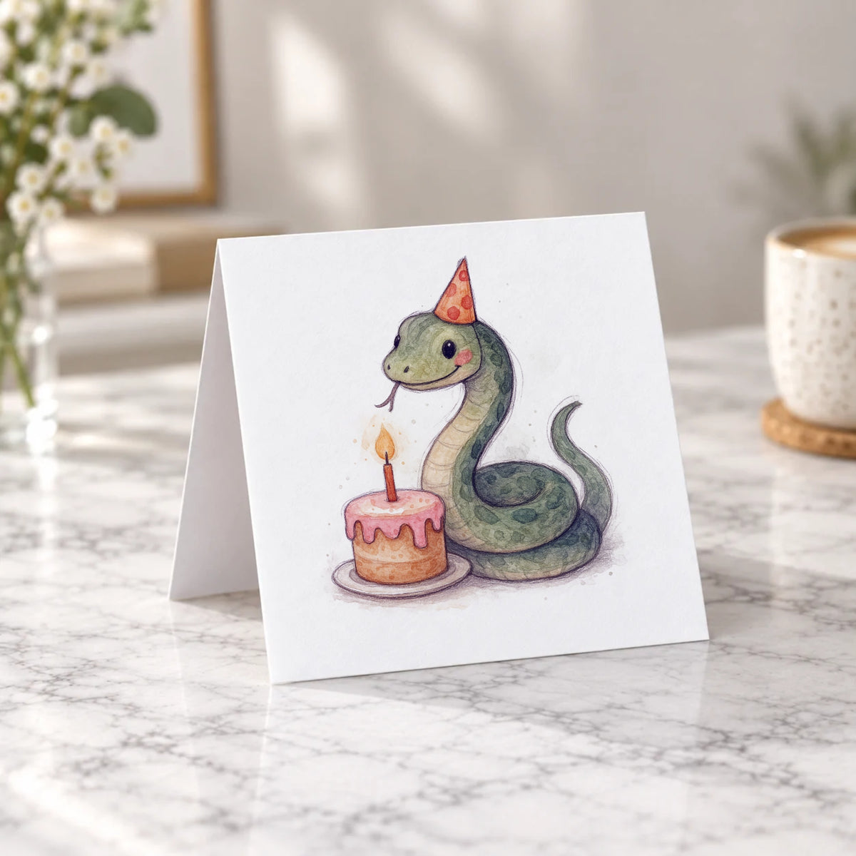 Snake Greeting Card – Tent Fold