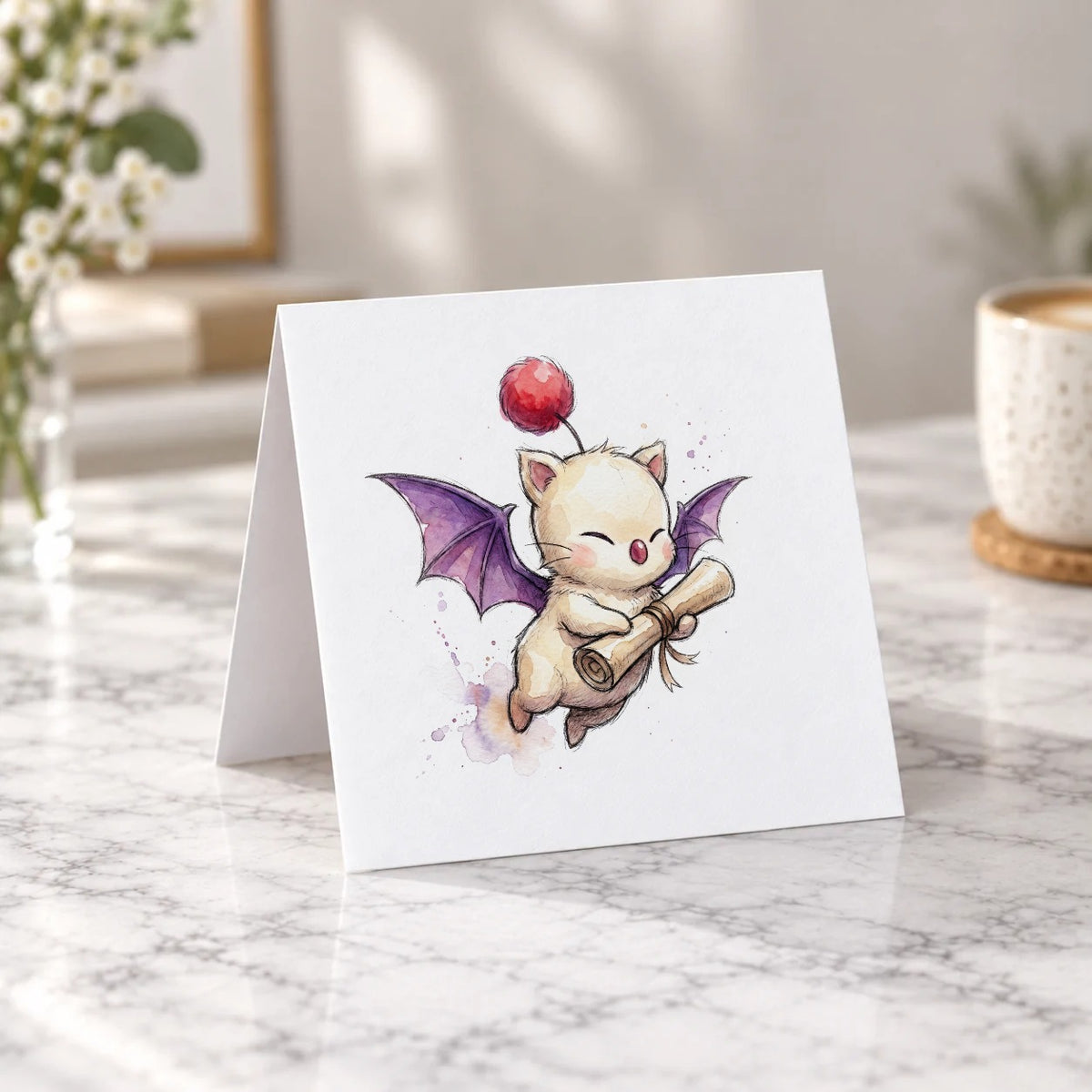 Winged Fantasy Graduation Card – Tent Fold