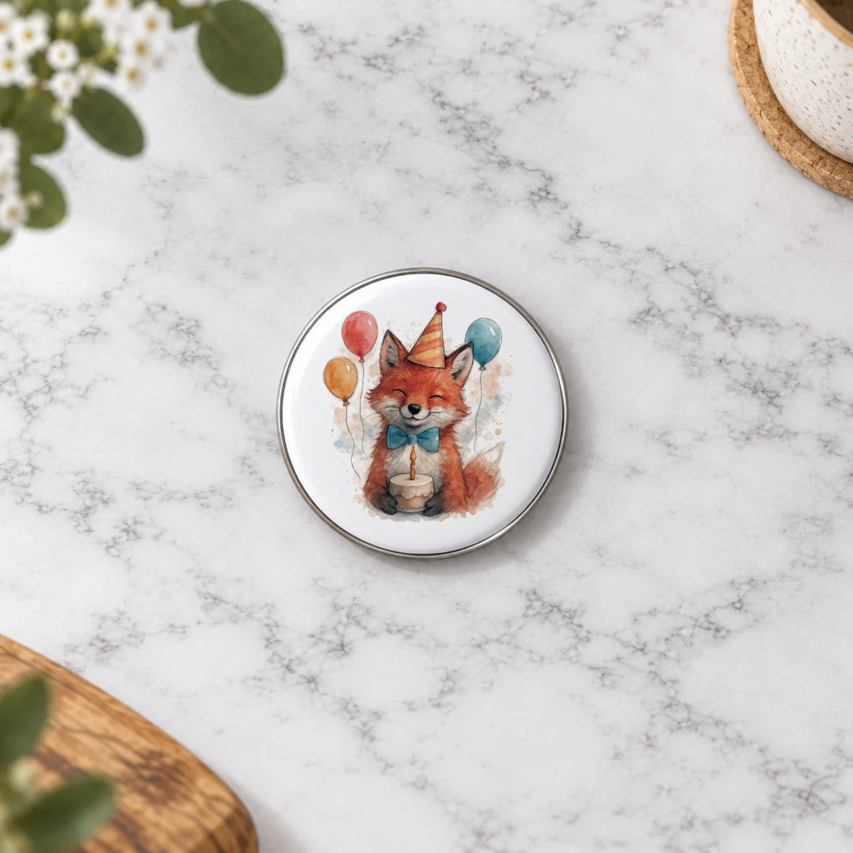 Fox Greeting Card – Badge Small