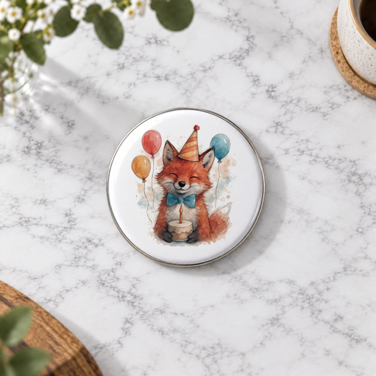 Fox Greeting Card – Badge Large
