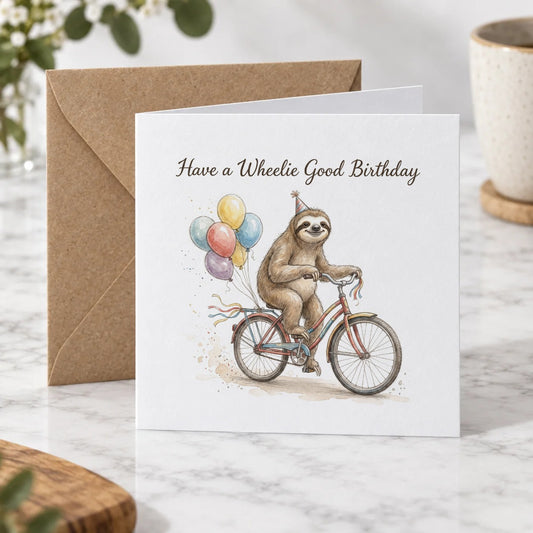 Sloth Greeting Card – Hero
