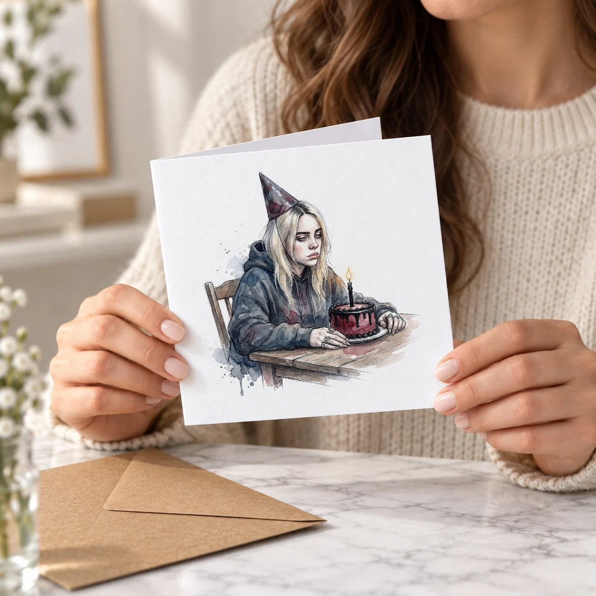 Moody Greeting Card – Held Card