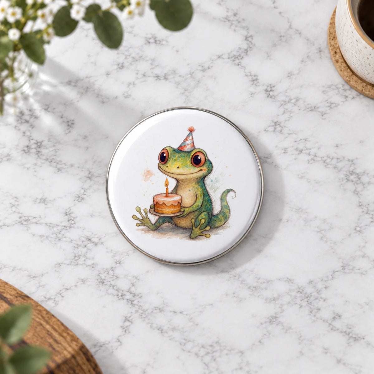 Gecko Greeting Card – Badge Large