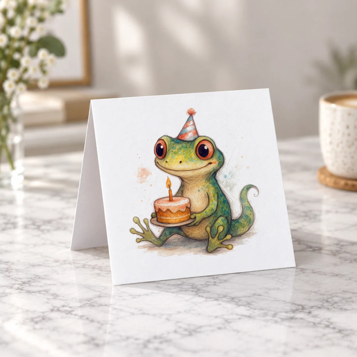 Gecko Greeting Card – Tent Fold