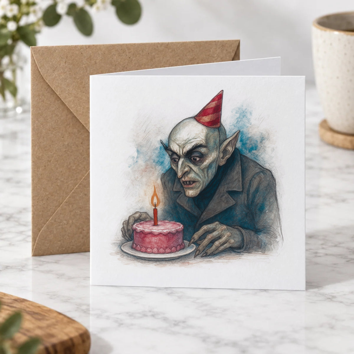 Classic Vampire Greeting Card – Hero